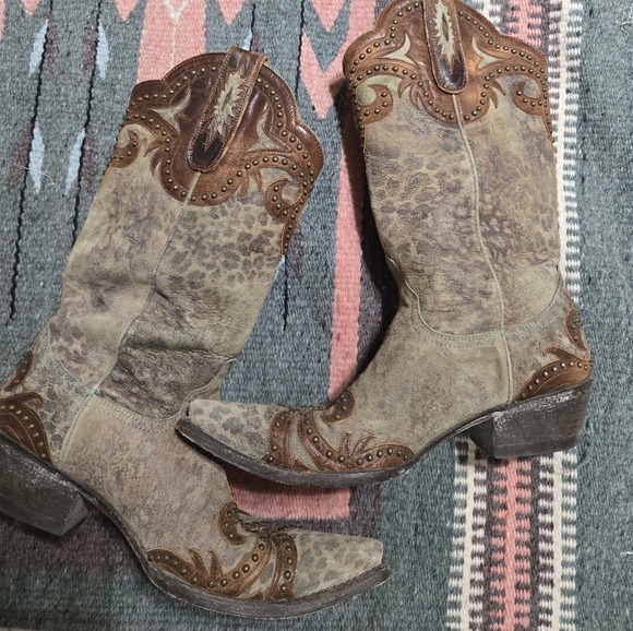 Old Gringo Boots Women 8 B Distressed Embroidrey Bling Cowgirl Boots. - Picture 10 of 10